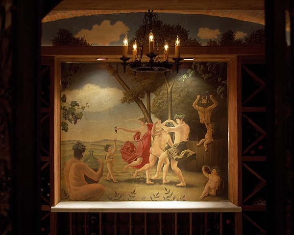 Wine cellar mural in Bay Area for Willem Rack'e studio