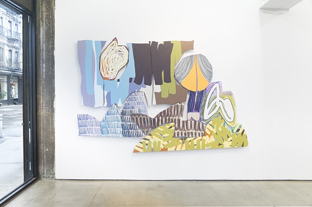 Installation view of "Freestanding" at Denny Gallery