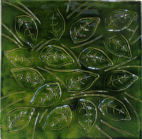 SOLD - Leaves-2 12x12 Leaf Green