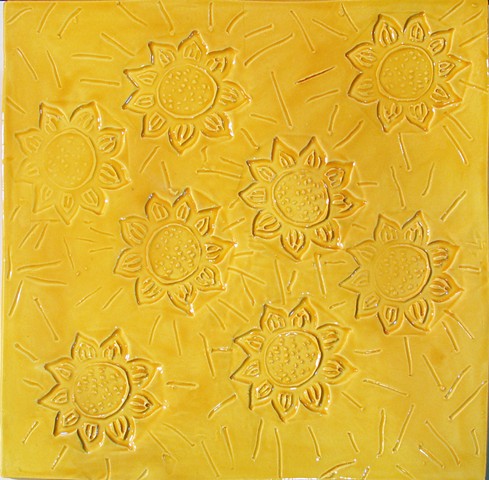 SOLD Sunflowers 12x12 Yellow