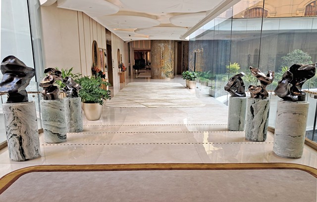 Six Sculptures, lobby Cappella at Galaxy Macau, front lobby