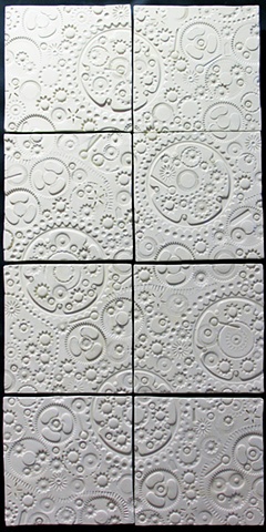 SOLD White Gears - 8 - 8x8 tiles