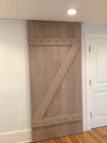 plank door, Character White Oak with a gray wash