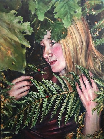 Alison with Ferns
"Naiad contemplating"
