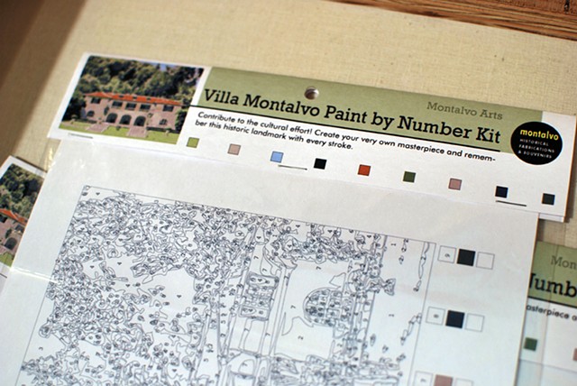Villa Montalvo Paint by Numbers Kit
2012
Ink-jet print and repackaged paint set