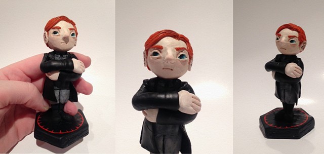 general hux, star wars: the force awakens, polymer clay