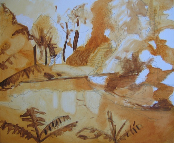 River 1 Underpainting