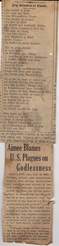 Aimee Blames U.S. Plagues on Godlessness.
