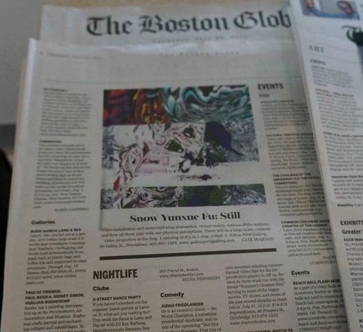 Snow Yunxue Fu's Solo Show Review on the Boston Globe