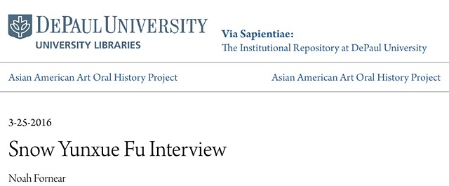 DePaul University Asian Artist Oral History Interview