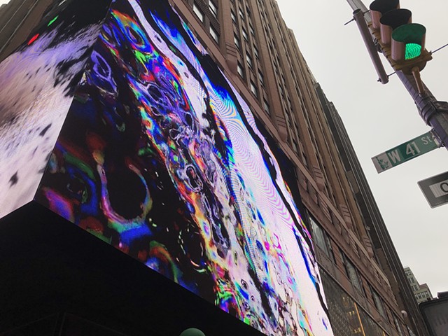 NYC Time Square ZAZ Corner Billboard Showcasing Snow Yunxue Fu