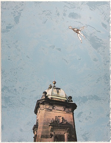 Flying Figure with Tower