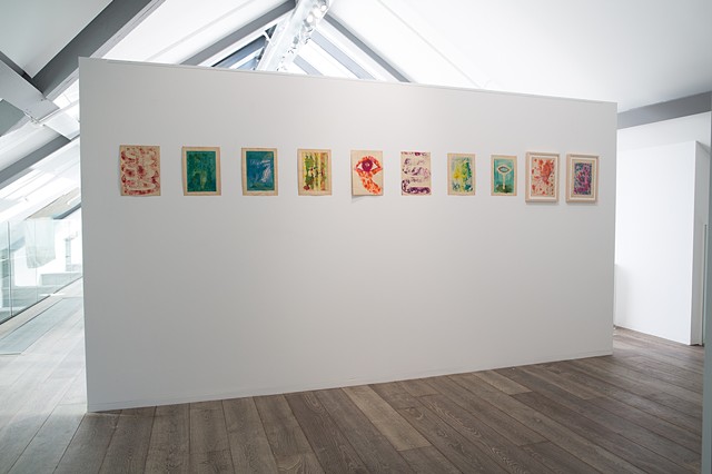 Installation view of Drawings from Past for Future at Hangar H18, Brussels, Belgium