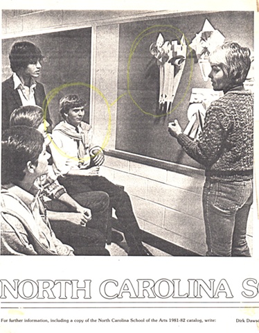 Promotional poster for North Carolina School of the Arts featuring Louis St.Lewis 
