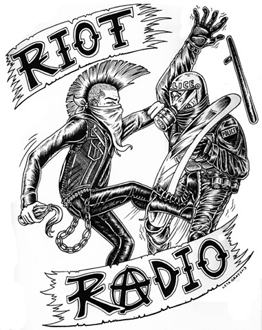 riot radio, leta gray, punk rock, cop fight, punks vs cops, punk rock rules