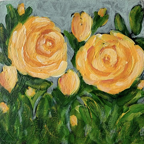 Yellow rose painting by Tracy yarbrough