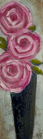 Pink roses painting by Tracy yarbrough