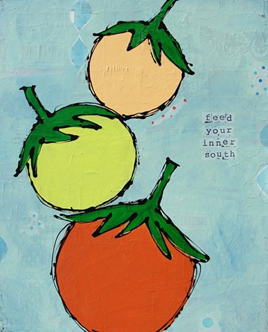 Tupelo Honey Franklin TN tomato painting by Tracy yarbrough