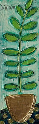 Bitty Blooms Grow plant painting by Tracy yarbrough