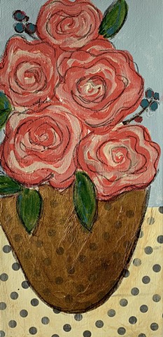 Pink rose painting by Tracy yarbrough
