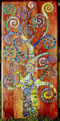 Spiral tree of life mosaic