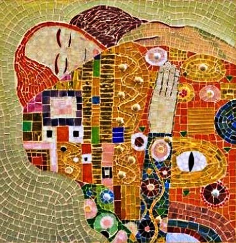 The embrace mosaic Gustav Klimt 
