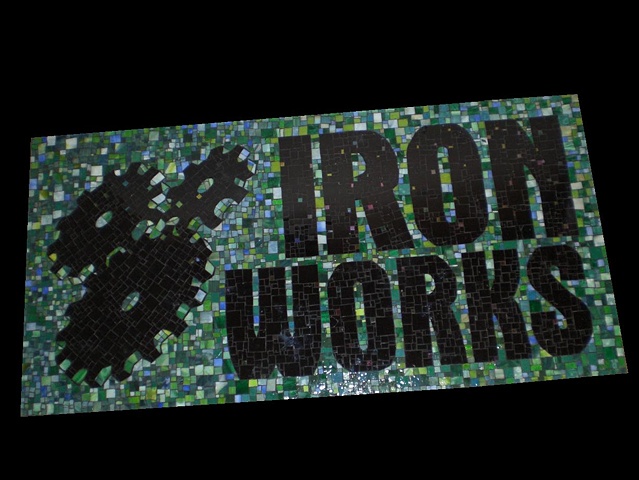 Ironworks Mosaic Sign