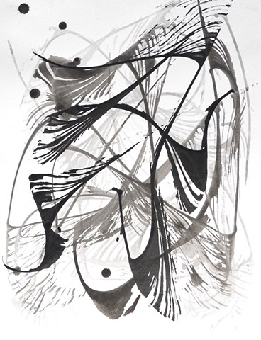 Squall 2, ink on paper, 24"X18", 2014