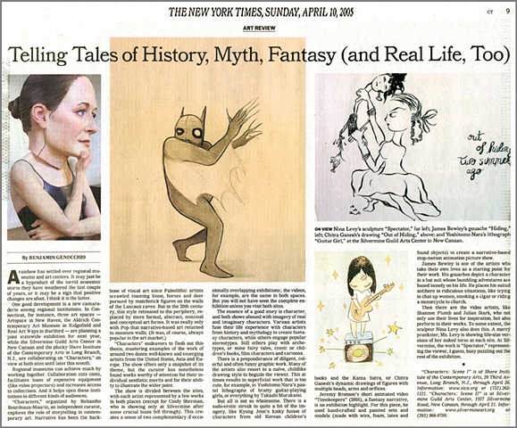 New York Times Review, 
Characters Exhibition, 
By Benjamin Genocchio