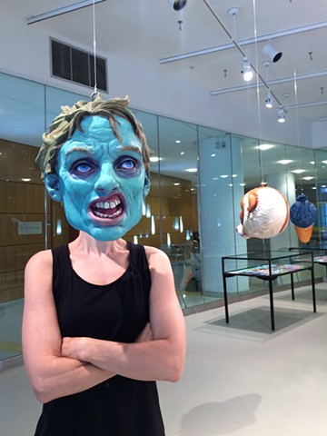 Popular Monsters Installation
Zombie Head with artist
Photographed by the artist's son