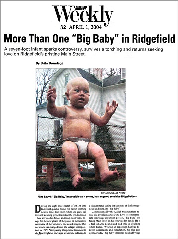 Fairfield County Weekly Article,
Big Baby at Aldrich, 
By Brita Brundage