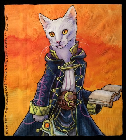 Fire Emblem Video Game Character Reimagined as a Cat