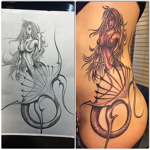 mermaid (clients drawing)