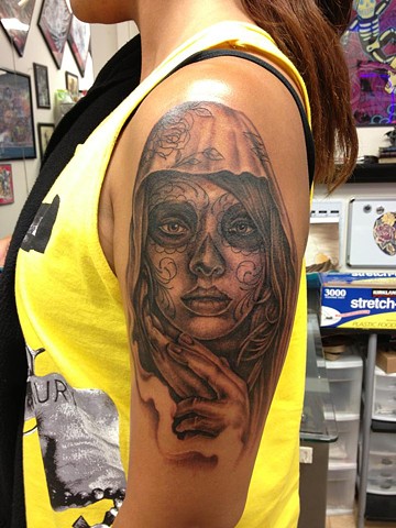 Day of the dead girl portrait
