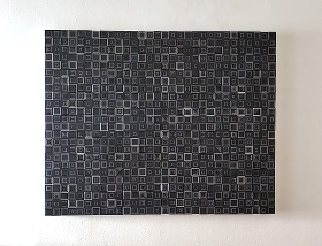 square, contemporary art, yong sin, painting, hard edge