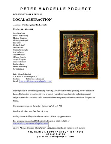 Peter Marcelle Project
Local Abstraction 
October 11- 26, 2014