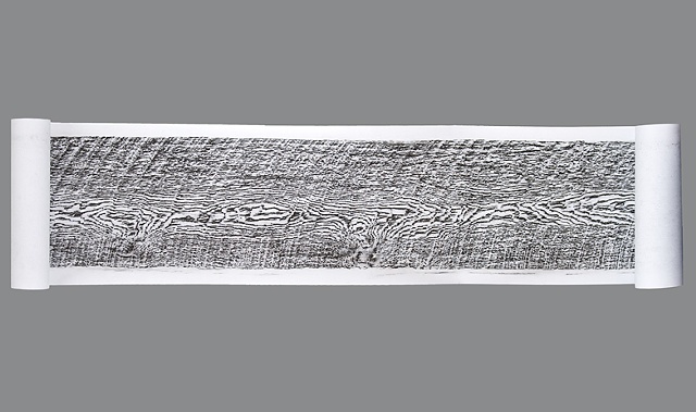 20-foot Graphite Etching of Skagit County Old Growth Lumber