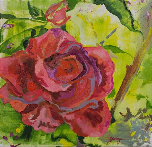 Red Rose Oil Painting