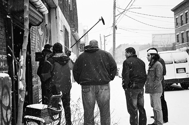 Snow Set // Kamal Ahmed & Crew outside of Be Electric Studios, NYC. 35mm