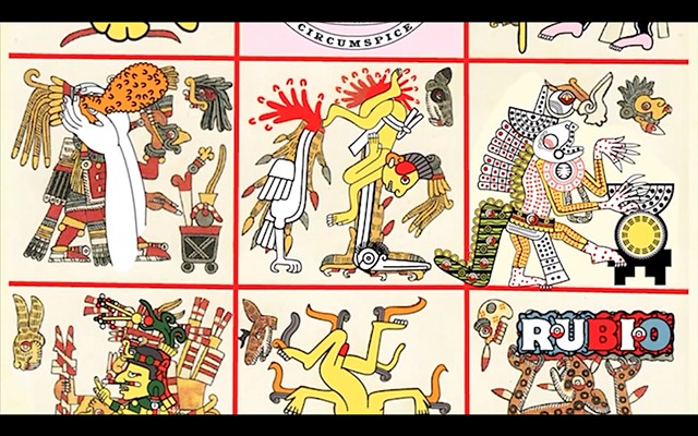Codex Borgia Plates #24 and #23 telling the events of 3/9/16

