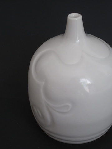 carved porcelain miniature vase
