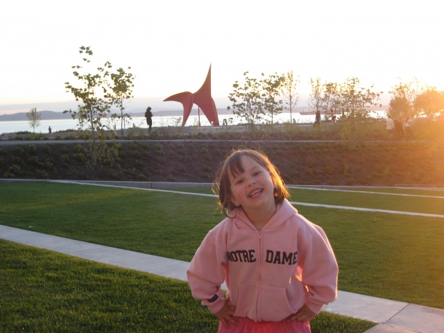 Fiona in Seattle at sunset -taken by Jim O'Donnell