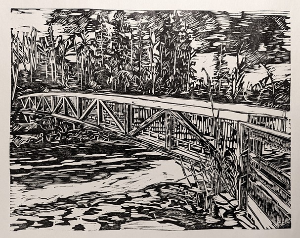 Footbridge over Whitemud Creek