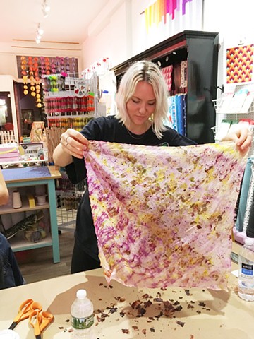 Bundle dyeing at Brooklyn Craft Co.