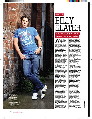 Ralph magazine - Billy Slater