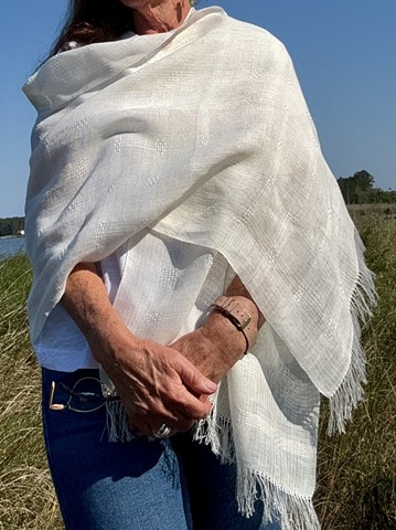 Superfine Linen Shawls (Lace Weave)