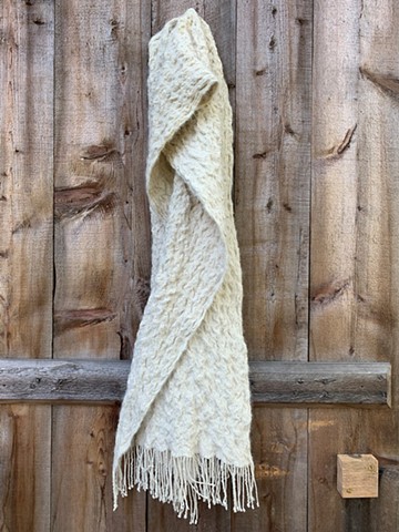 "Collapsed Weave" Silk and Wool Scarf