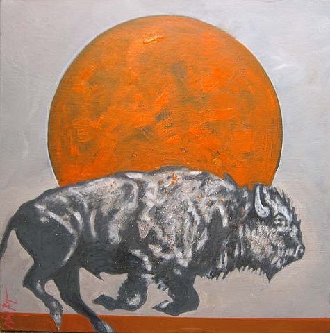 "Red Earth Moon Buffalo"