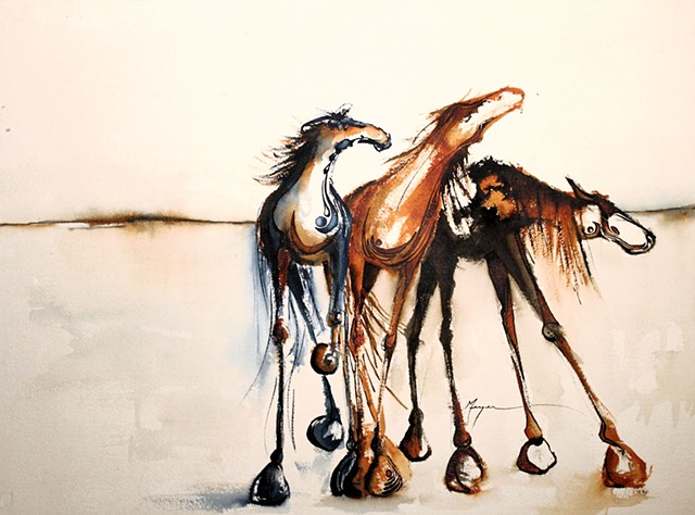 "Three Painted Horses"