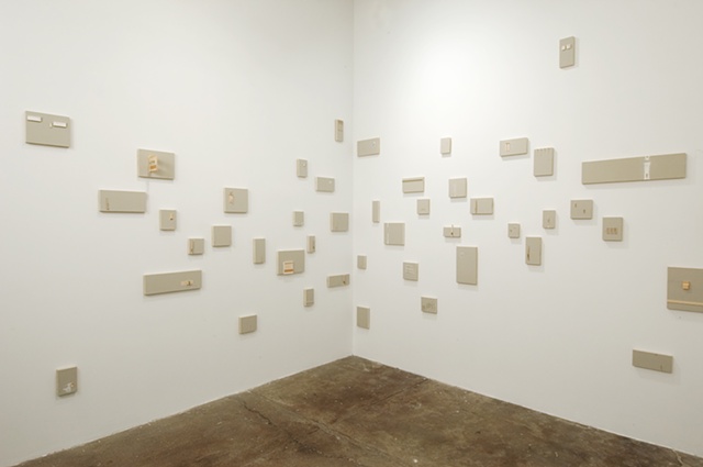 Installation of 75+ room drawings at Frederieke Taylor Gallery